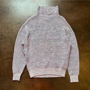 NWOT- Wilfred Montpellier pink/ green 100% merino wool turtleneck